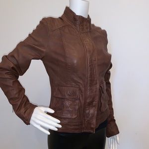 Lucky Brand Brown Leather Jacket